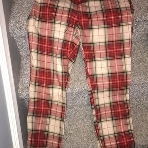 Plaid dress pant leggings
